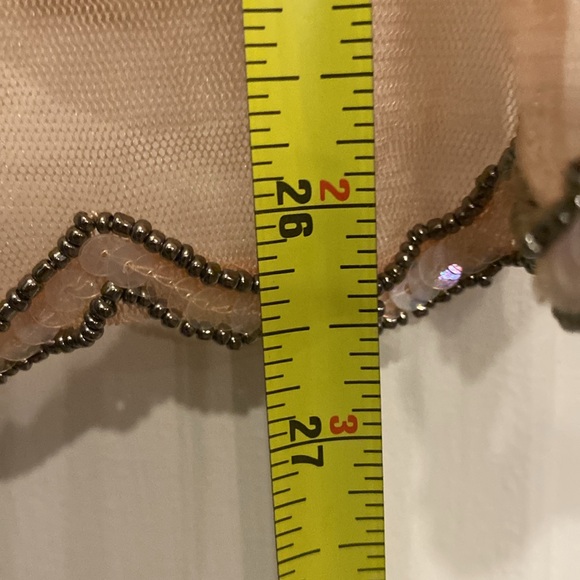 MODCLOTH - NWT - tank: rose gold sheer w beads / sequins ‘Frock Shop’ - L - Picture 7 of 16